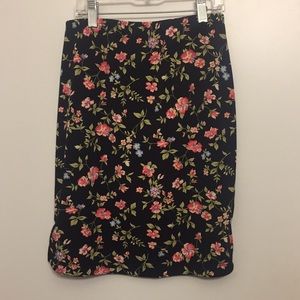 Floral polyester skirt by Casual Corner Annex.